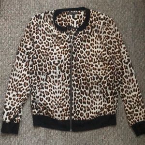 Women’s Express, Small Leopard print Zip up jacket